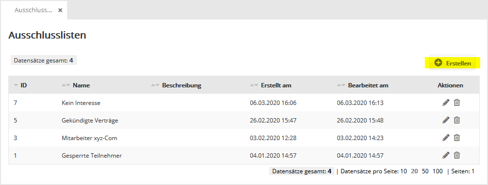 Abonnentenlisten in mailator Abonnentenlisten in mailator